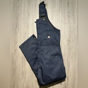Berne work overalls insulated winter workwear navy blue men’s large